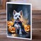 Edge Collections - 5" x 7" - Multicolor - Westie Spaniel Puppy Halloween Greeting Cards - 8 Pieces